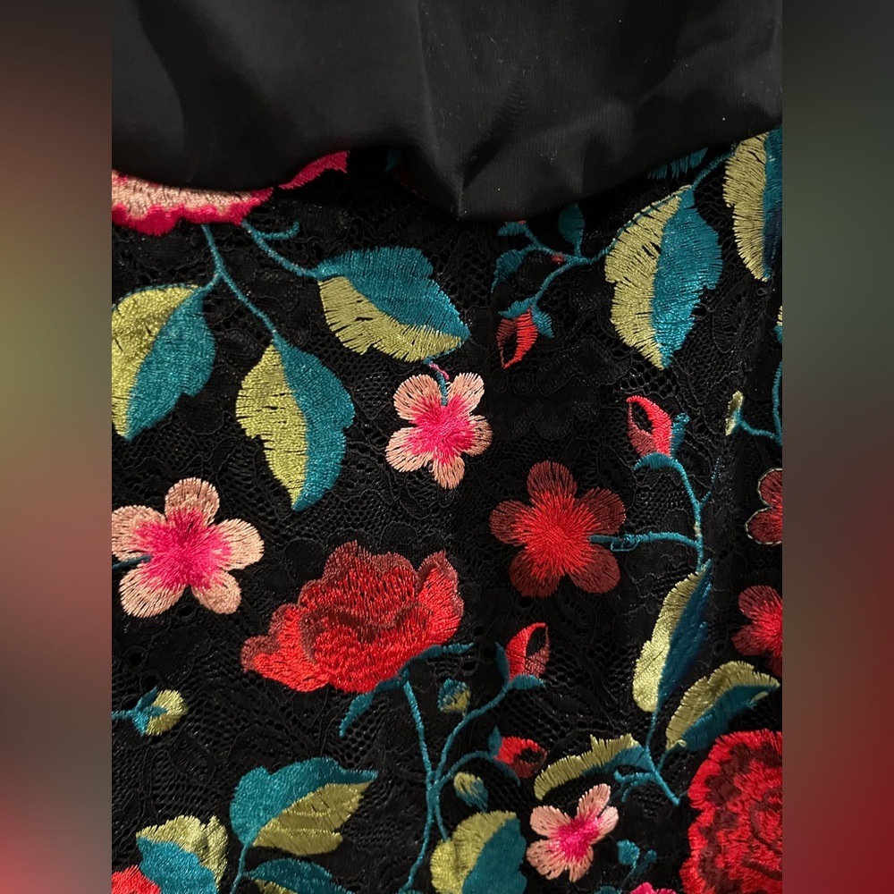 Aidan Mattox Blouson Floral Embroidered Dress - US Size 12 sku#31 - Picture 5 of 13